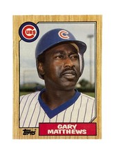 Excellent: Vintage 1987 topps Gary Matthews Chicago Cubs Trading Card