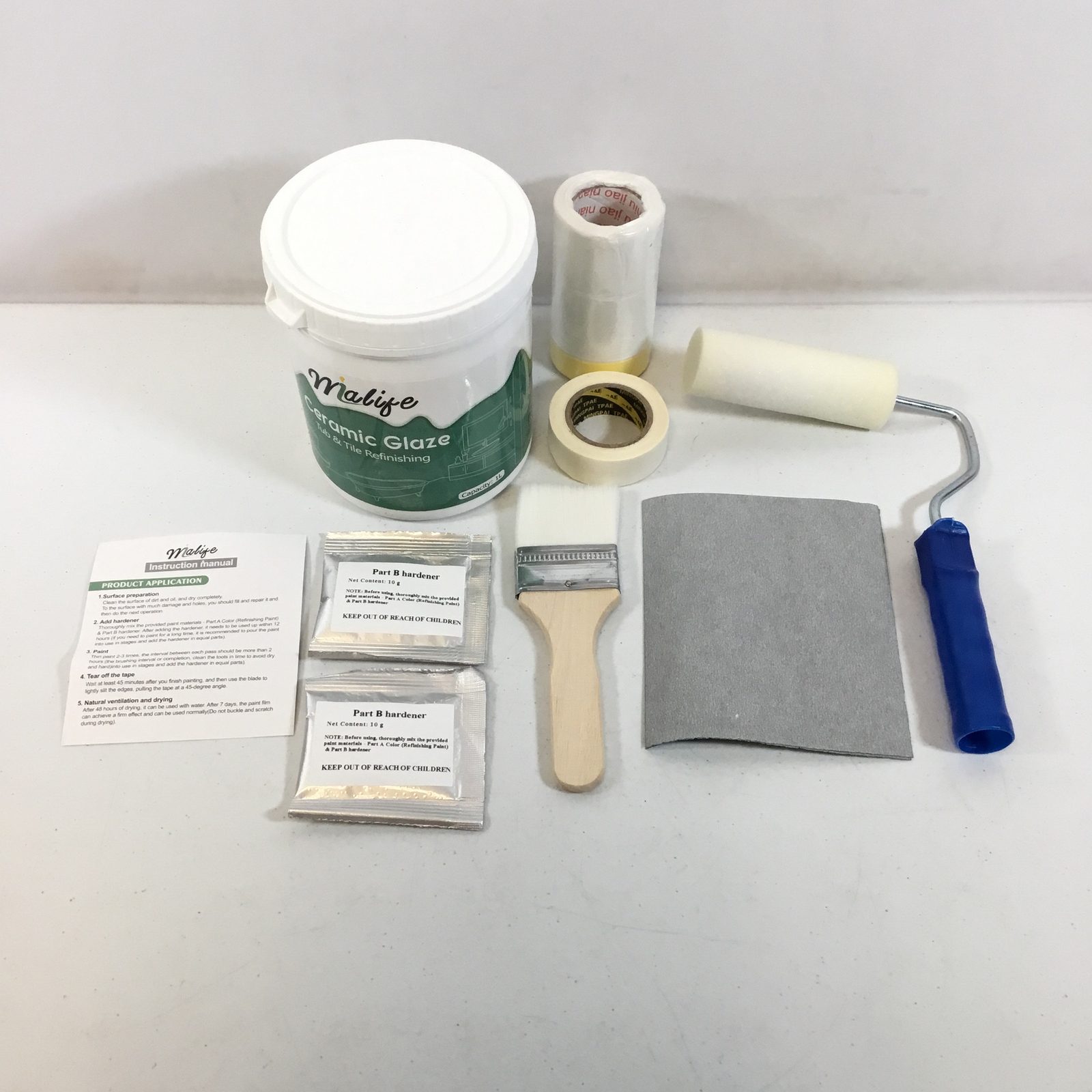 Mialife Ivory DIY Bathtub Repair Countertop Paint Tub Tile Refinishing
