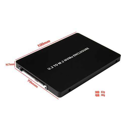 M.2 NVME SSD zu U.2 SFF-8639 Adapter Karte 2,5 Zoll Aluminiumlegierung Gehäuse für PC - Bild 4 von 5