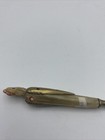 Letter Opener Inlaid Carved Horn Phoenix Bird Brass Vintage — photo 3