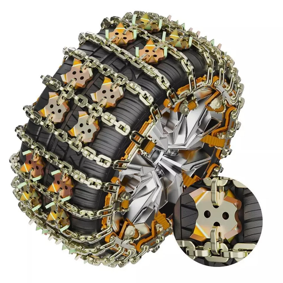 For Hyundai 8pcs Car Wheel Tyre Tire Snow Ice Chains Belt Anti Slip Anti Skid US Foto 3 de 4