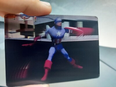 1996 Fleer Marvel Motion Virtual Vision CAPTAIN AMERICA Nm-Mt Chase Insert MCU