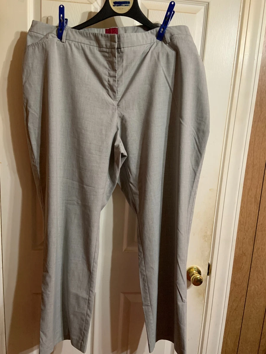 212 Collection Womens Gray Natural Fit Dress Pants Plus Size 22W