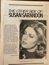 Susan Sarandon, Three Page Vintage Clipping