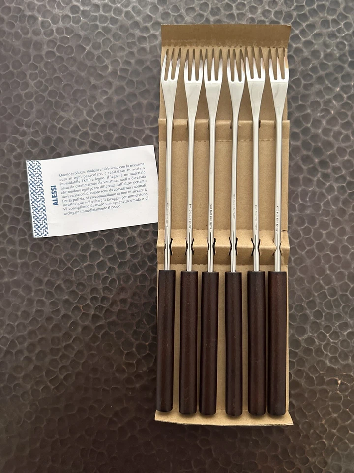 Horquillas de fondue clásicas Alessi Mami (juego de 6) (SG58 B) Foto 4 de 4