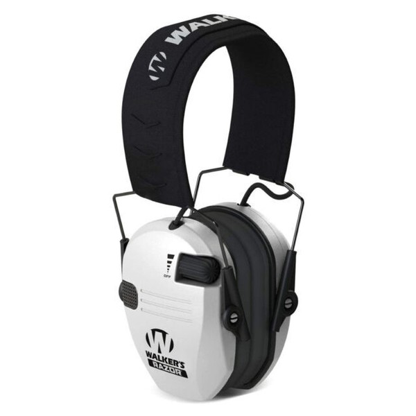 Walker's Razor Slim Shooter Folding Electronic Ear Muffs White (GWPRSEMWH) for sale online