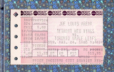 John Anderson Hatty 3-24-1985 Ticket Stub Leafs Wings Danny Gare 2G#343-344 👀