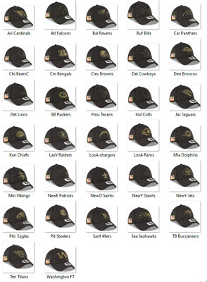 RARE Authentic NWT New Era NFL Men's Salute To Service Black 39Thirty ...