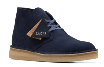 Clarks Men\'s Navy Suede Chukka Boots with Tan Sole Clarks Originals Men main image 3