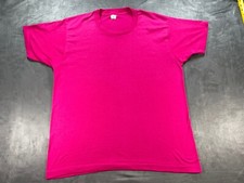 Screen Stars L Pink Vintage Single Stitch Made in USA BLANK Shirt DIY Print Logo