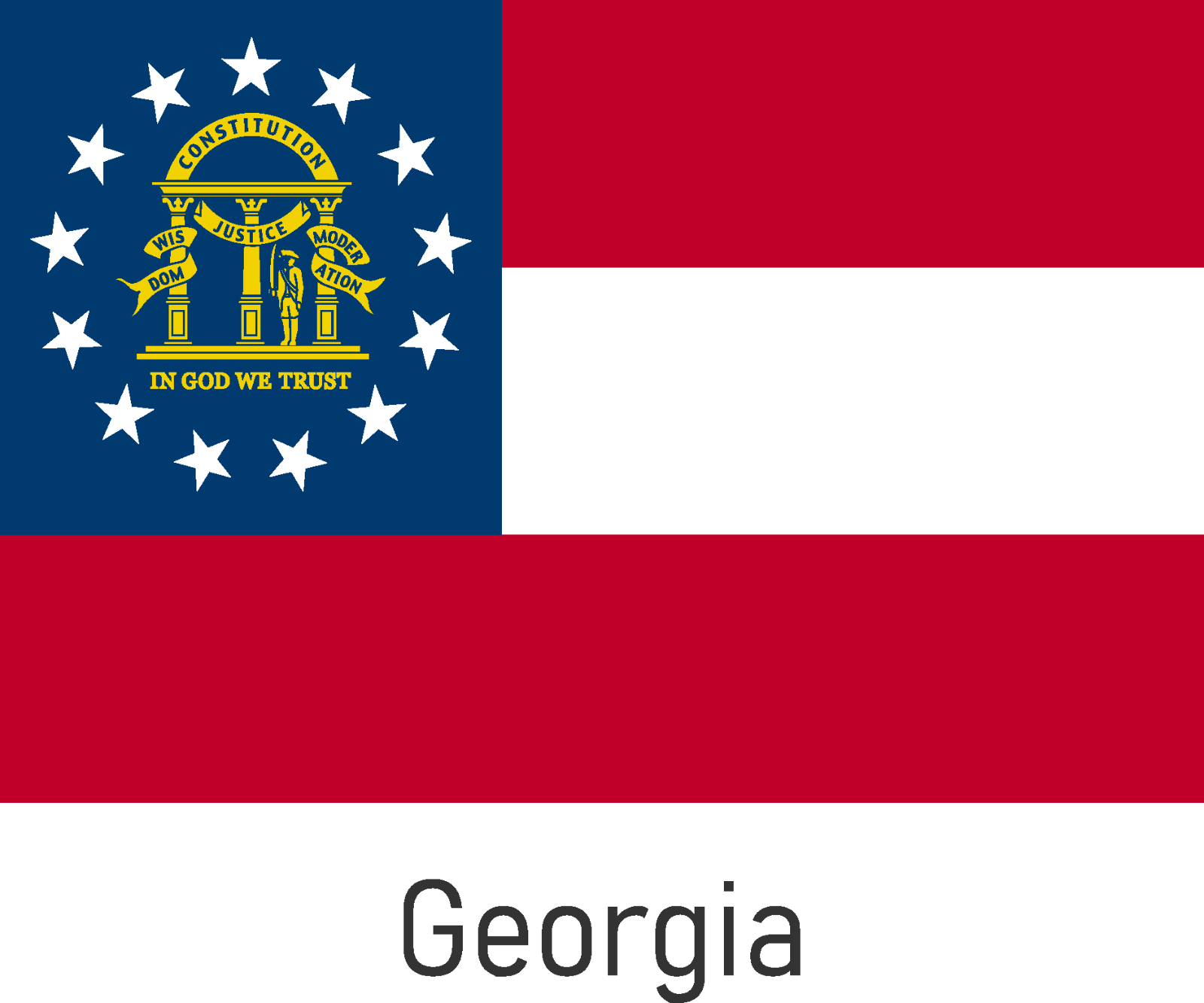 GEORGIA STATE FLAG, STICKER, DECAL, 6 YR VINYL (FREE GIFT) TRUCK, CAR ...