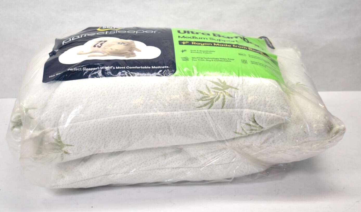 Serta Ultra Rayon Bamboo Pillows 2 Pack Standard/Queen Size Light Green