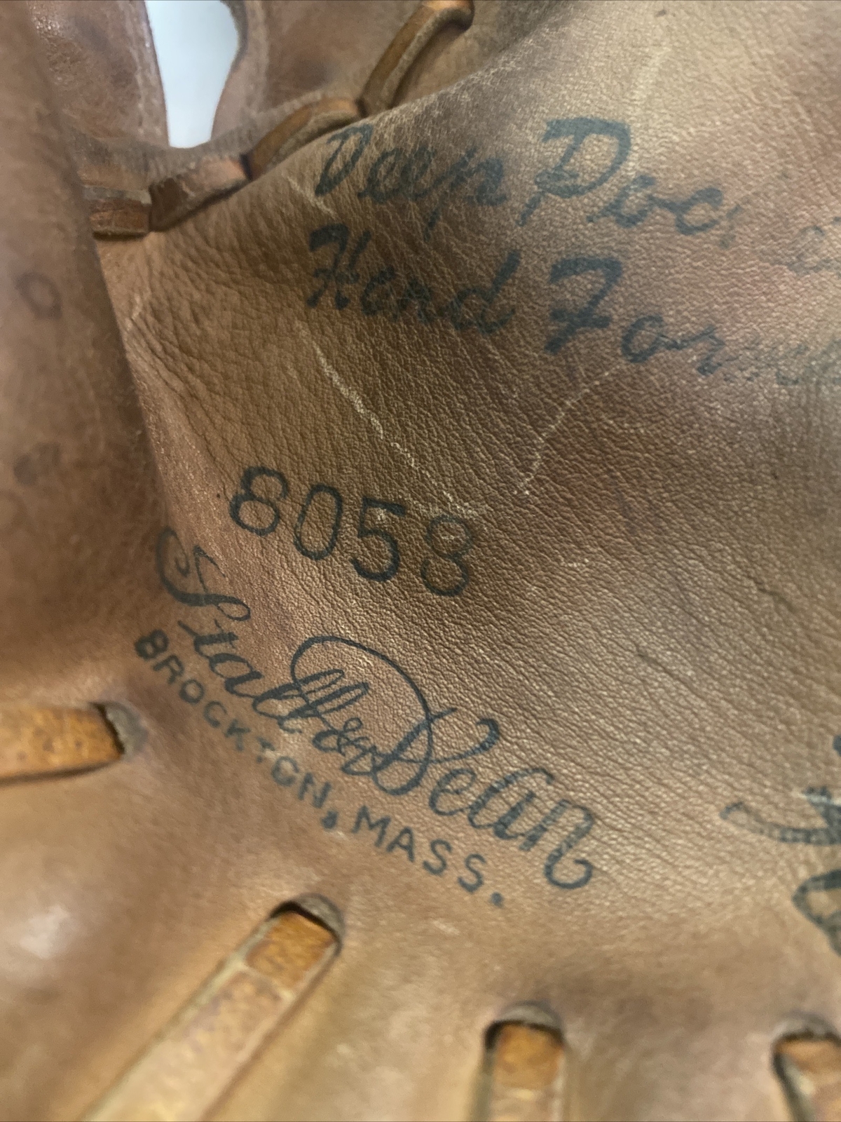 Vintage STALL & DEAN 8058 Baseball glove adult Professional Model Used