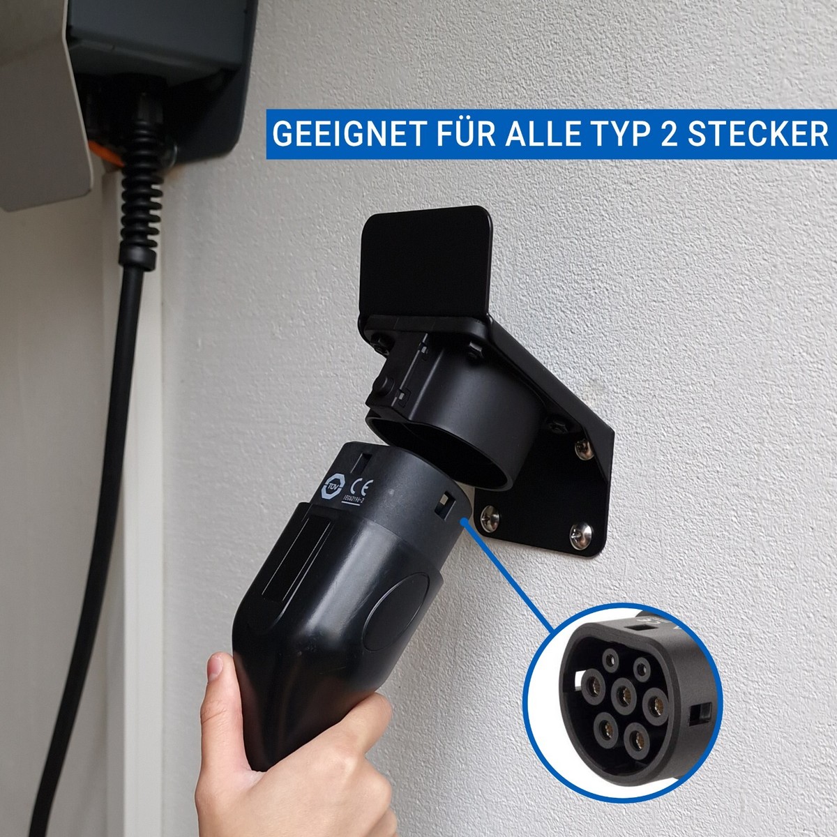 Typ 2 Ladekabel Halterung Für Wallbox - Robuste Wandhalterung Für Elektroauto Ladekabel