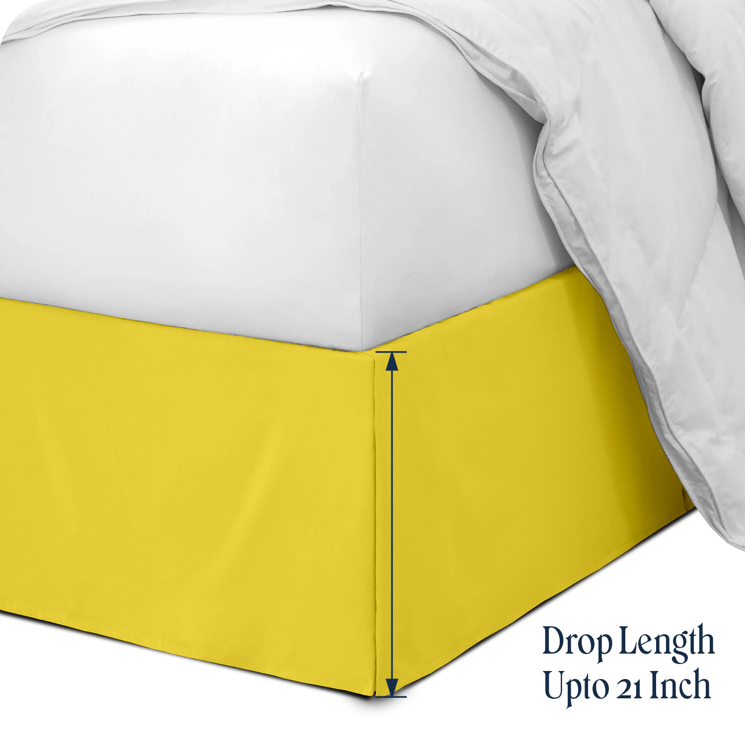 Luxury Dust Ruffle Double Brushed Microfiber Pleated Bed Skirt 9" &11