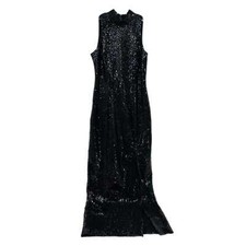 Flirtations Black Sequin Maxi Dress | Size XS
