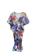 Fashion Nova Multicolored Dress M Puffed Sleeves