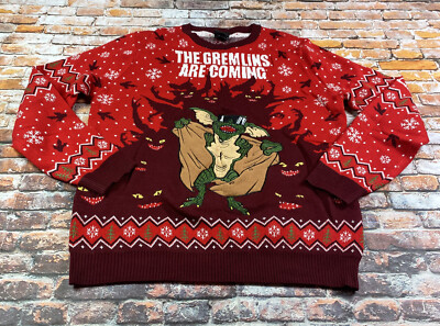 Numskull Gremlins Christmas Sweater Adult Small Stripper Movie Ugly Funny Mens