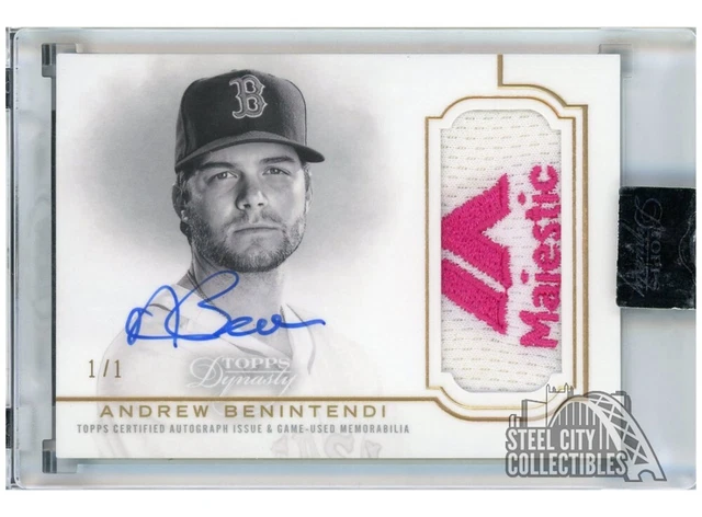 Andrew Benintendi 2020 Topps Dynasty Autograph Logo Patch Card #DAP-ABN4 1/1
