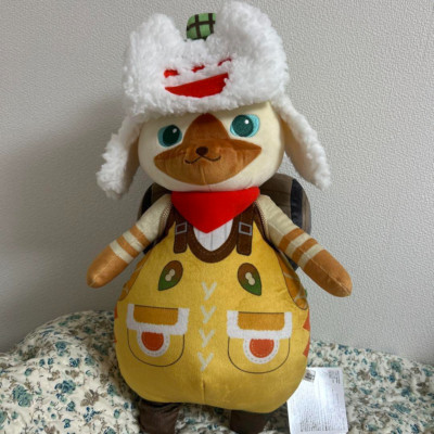 Monster Hunter Wilds Otomo Airu flauschige Plüschpuppe Höhe 15,7 Zoll CAPCOM