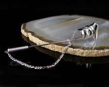 Originelle 925 Silber Krawattennadel Maske Phantom Revers Nadel Stecker & Kette