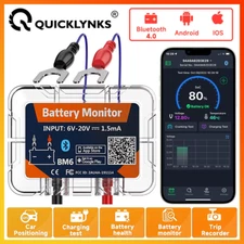QUICKLYNKS BM6 BT 4.0 Car Battery Monitor 12V Tester Charging Cranking Analyzer