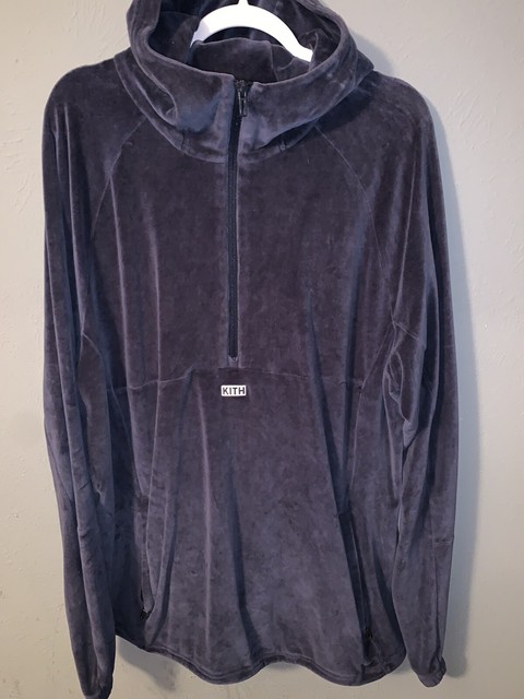 adidas velour half zip