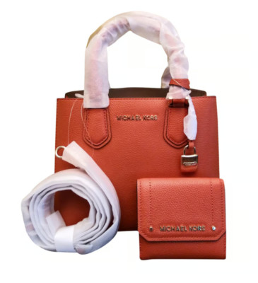 Michael Kors Small Adele Pumpkin Orange Tote/Crossbody with