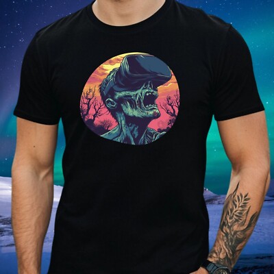 Men's Zombie T-Shirt with VR Glasses Motif Cotton Size XS to 5XL