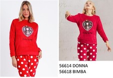 PIGIAMA PILE CORAL INVERNALE MAMMA FIGLIA GIROCOLLO SANTORO