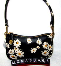 Coach CR509 Refined Calf Leather Swinger 20 Shoulder Bag Daisy Print NWT 275