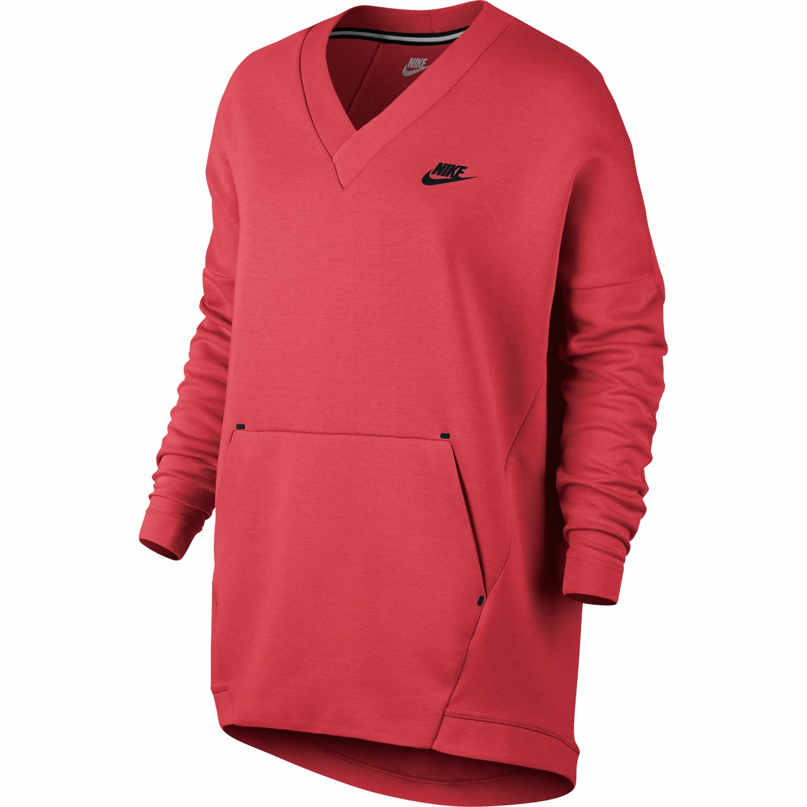 Женская толстовка Nike Sportswear Tech Fleece с V-образным вырезом Ember Glow 803583-850