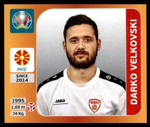 Panini Euro 2020 - Darko Velkovski North Macedonia No. 296