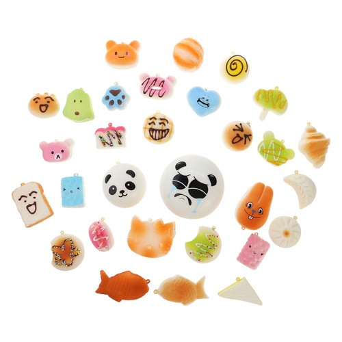 30 Pcs Cake Squeeze Simulation Pendant Bread Food Decoration - 第 5/12 張圖片