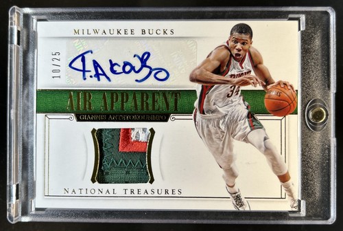 2014-15 National Treasures Giannis Antetokounmpo Air Apparent Patch Auto #/25