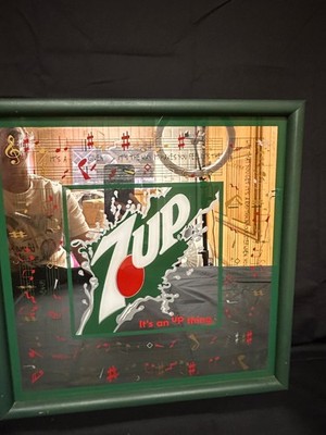 7-Up vintage mirror 7-Up, ''It's an UP thing'' mirror  17 in sq