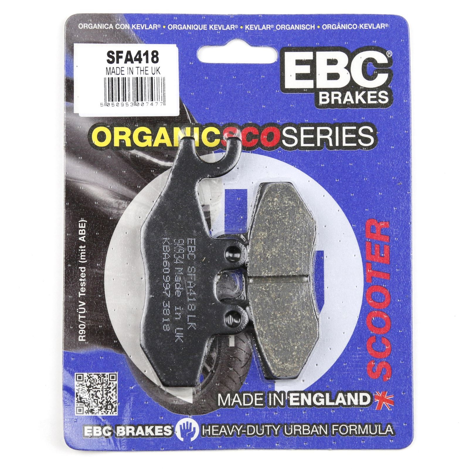 PIAGGIO Beverly Police 300 ABS ASR 16-18 EBC Organic Scooter Brake Pads Rear