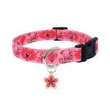 Cotton Dog Collar with Pendant, Cute Comfortable Girl and Boy Collars for Pup...