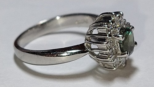 Solid platinum 0.71 carat natural alexandrite diamond ring 5.0 grams pt900 *GIA - Picture 18 of 21