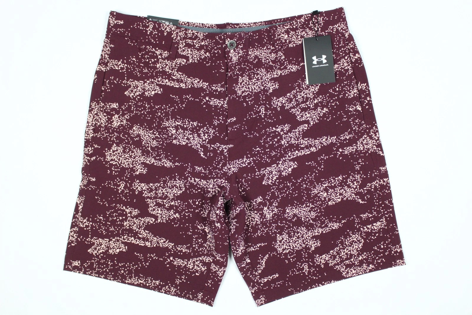 Under Armour Men's Storm 10" Golf Shorts Printed Stretch 36 Red 1377303 600