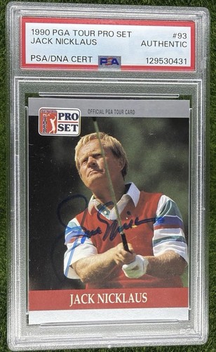 Jack Nicklaus Signed PSA Auto Authentic 1990 Pro Set PGA Tour #93 0431