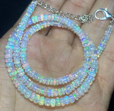Top Quality Natural Ethiopian Opal Beads 3-5MM 16inch Necklace Gemstone