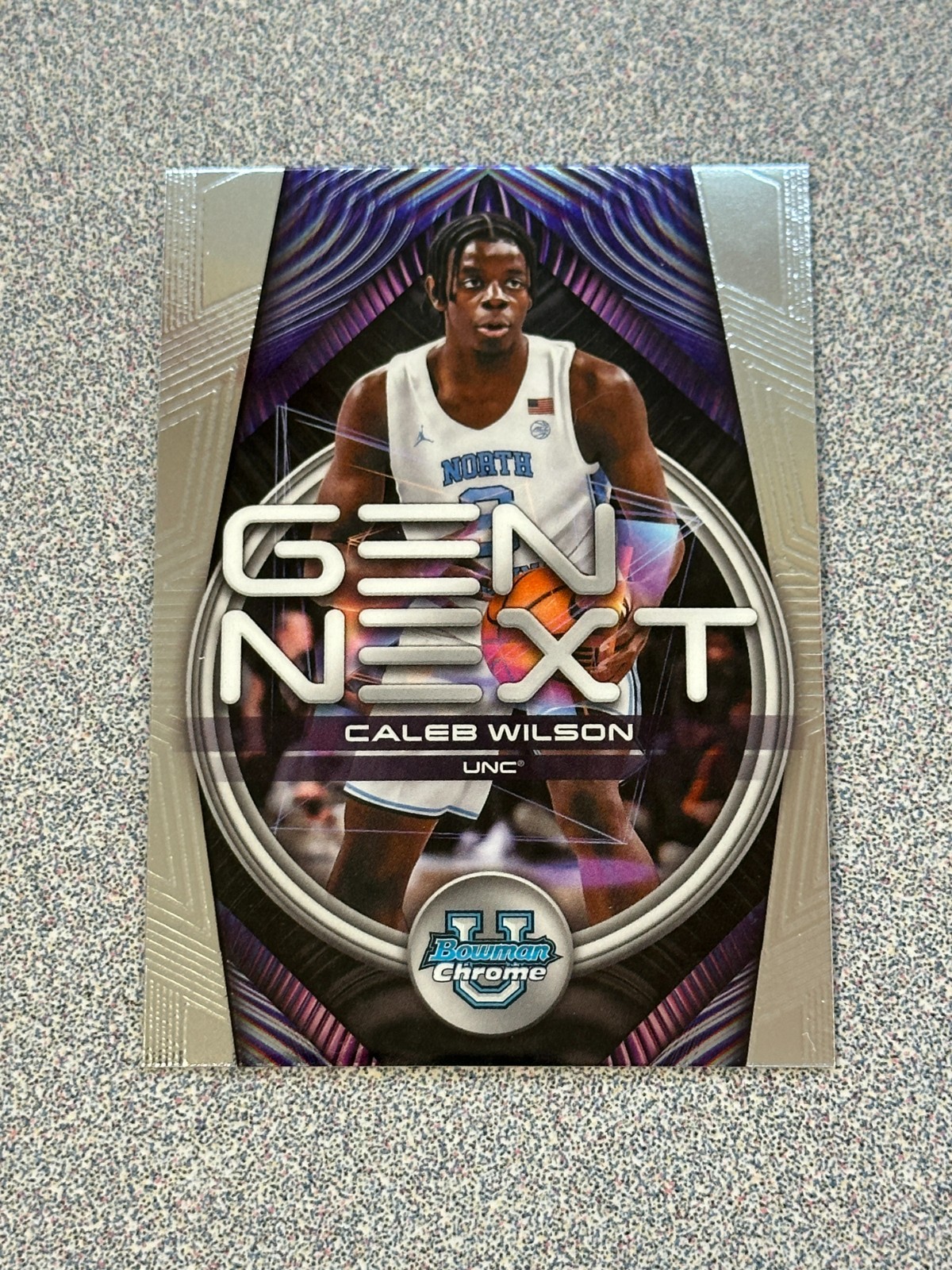 2025-26 Bowman Basketball Caleb Wilson Gen Next UNC Tar Heels Card #GN-9