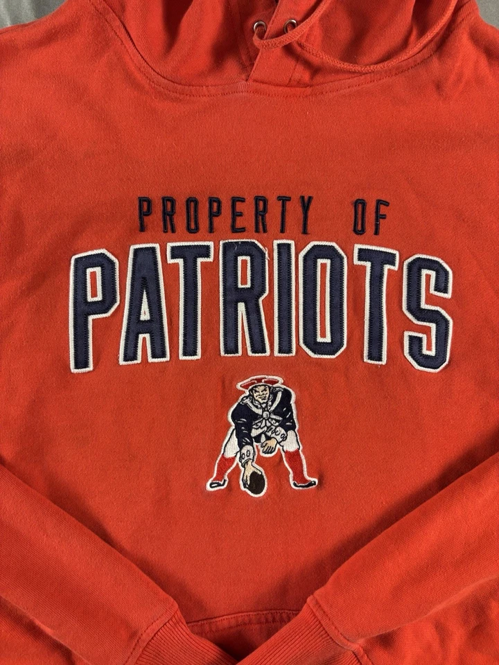 Sudadera con Capucha Pullover Roja XL Vintage Reebok NFL Gridiron Clásica New England Patriots Foto 4 de 4