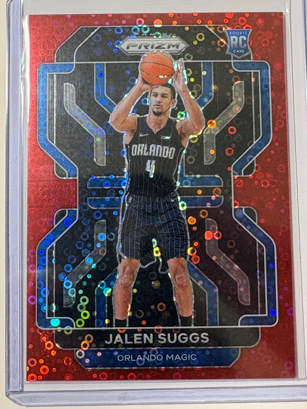 Jalen Suggs 2021-22 Panini Prizm Prizms Fast Break Red #314 (RC) 026/100