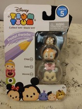 Disney Tsum Tsum Series 5 Pastel Parade Minnie, Chip  Dale Minifigures 3-Pack