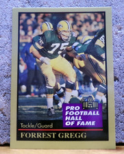 PRO FOOTBALL HALL OF FAME CARD ELECTED 1977 FORREST GREGG GREEN BAY PACKERS