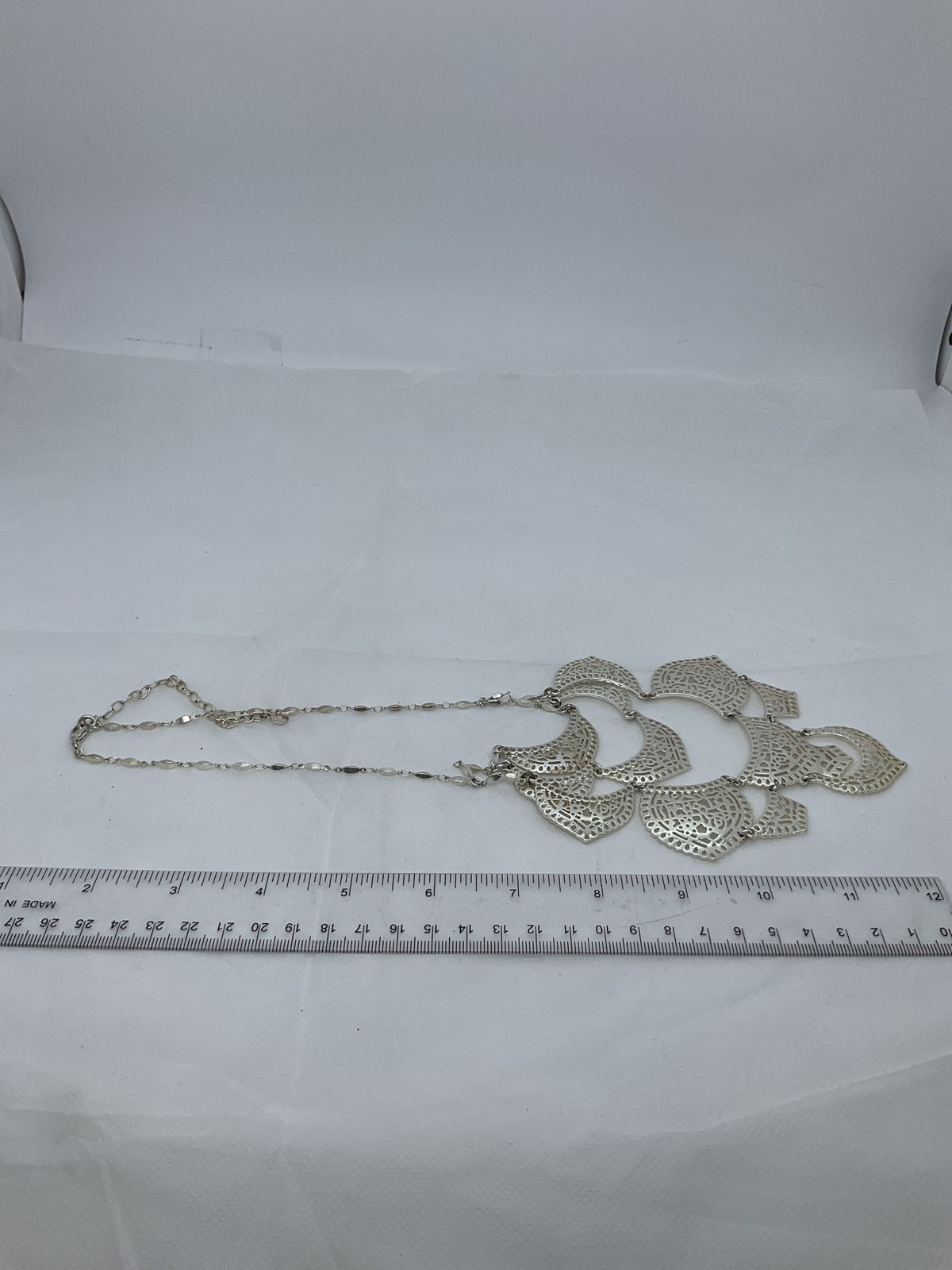 Stella & Dot Silvertone Statement Necklace - image 5