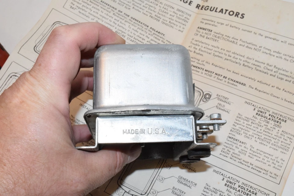 Nuevo de Lote Antiguo K&W Regulador de Voltaje C1187 1937-1939 Chrysler Dodge Plymouth Nash C108 Foto 4 de 4