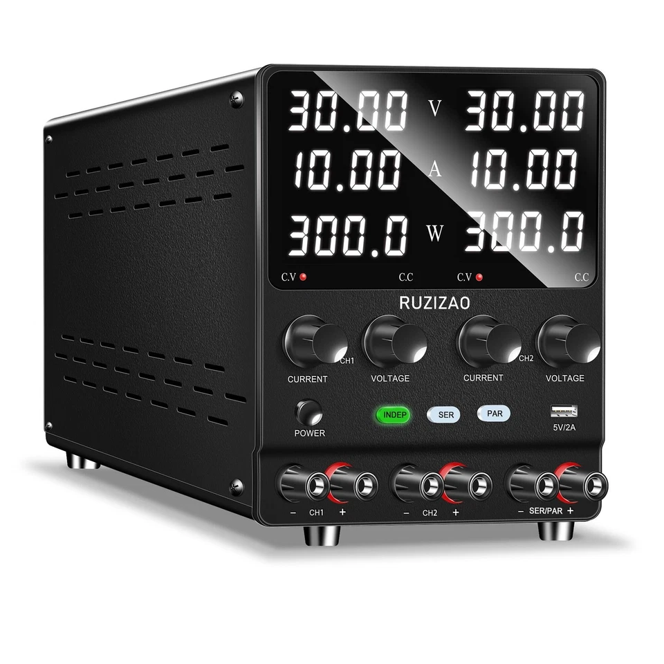 Dual Labornetzteil 30V 10A Seriell Parallel Einstellbares Labornetzgerät 60V ... - Bild 1 von 4